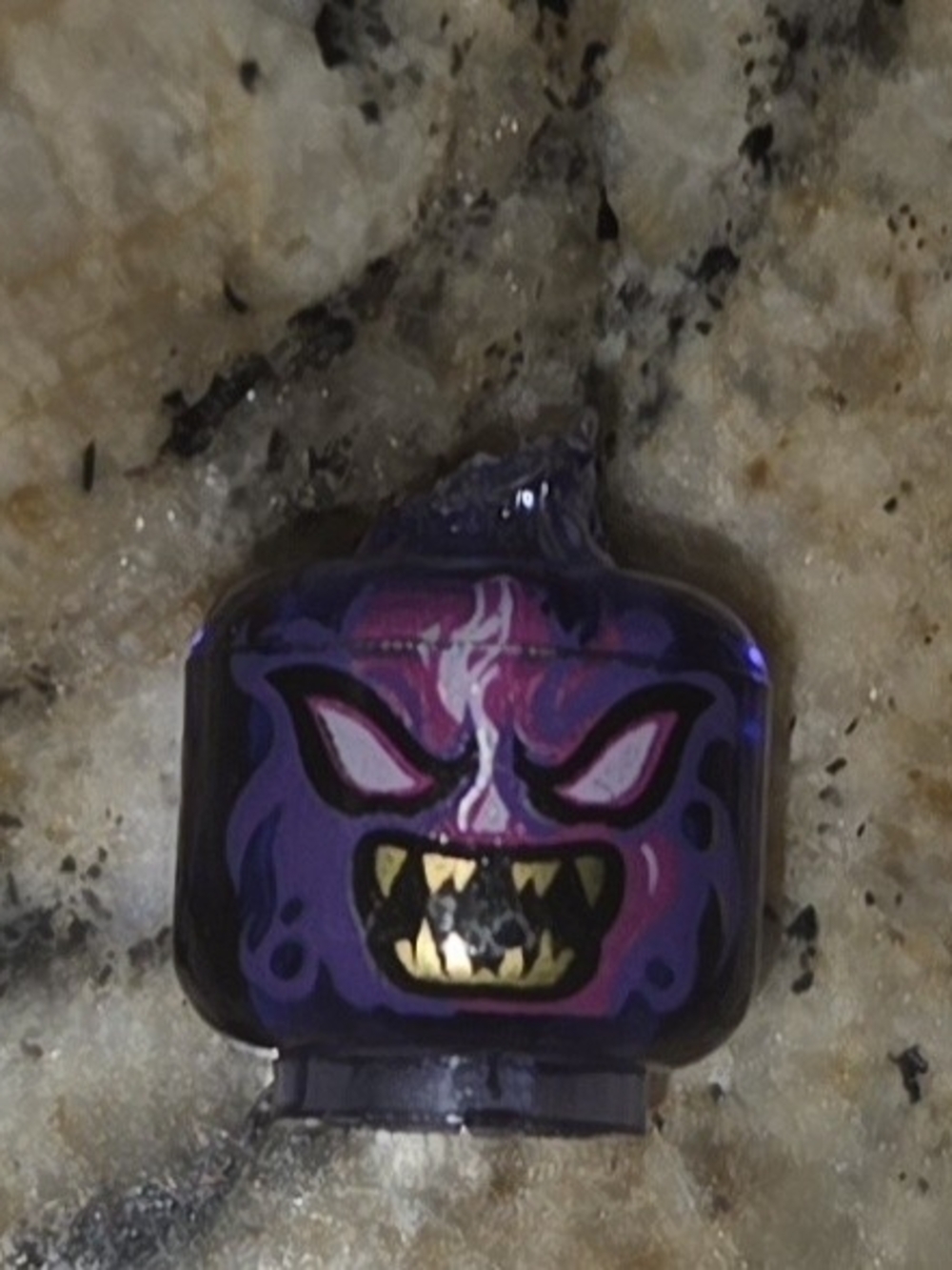 RARE LEGO Ninjago Overlord Flame Transparent Purple Gold Teeth Thunder Raider